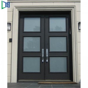 Fantastisk udvendig As2047 dobbeltglas Swing Casement Fransk aluminiumsdør med pulverlakering eller trækorn færdig