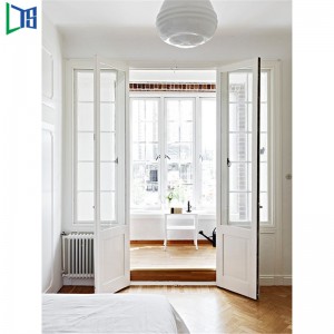 LYS 55 Termisk brud Casementdør Svingdør Fransk dørlyd og varmebestandig dobbeltvindue Pulverbelægning Trækorn færdig og brand hardware Kommerciel eller residentail kvalitet