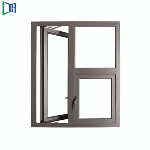 LYS 50 Casement Window Swing Window Fransk vindue med pulverlakering anodiseret finfiniseret enkelt eller dobbelt glas
