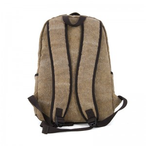 19SC-7748D OEM blød mode rygsæk laptop, ægte læder + lærred materiale, computer ærme business laptop rygsæk