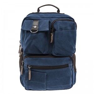 17SC-6570M Multi farver 15 års miljøvenlig holdbar, afslappet dagpakke mænd almindelig bomuld lærred rygsæk