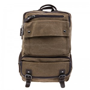 17SC-6571M Velkommen OEM 15 års miljøvenlig holdbar 15.6-17.3 tommer stor kapacitet mænd brugerdefineret rygsæk vintage lærred