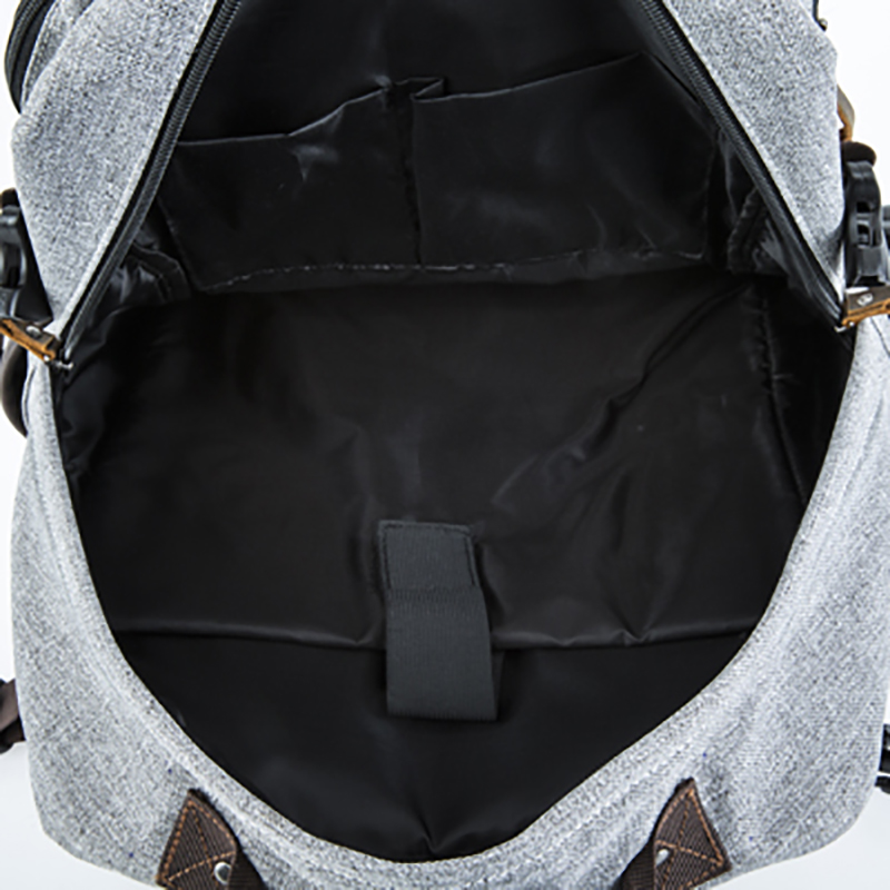 18SC-6889D Druable stof læder rygsæk vintage til forretningsmand, hot salg mode stof skole bærbar rygsæk