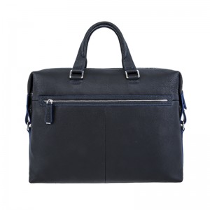 18SG-6817F Herre Leechee ægte læder bærbar dokumentmappe forretnings taske med tablettelomme