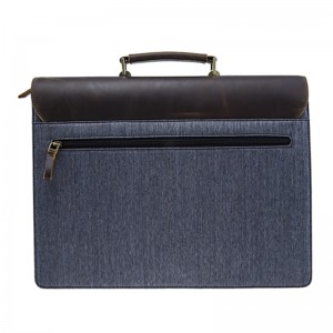 17SG-6552D Vintage ko læder udøvende dokumentmappe, ægte læder forretningskonference fil skulder taske