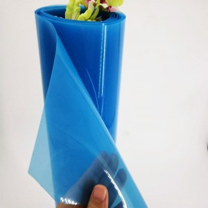 Varmt salg 0,5 mm Bule-farve gennemsigtig polyvinylchlorid PVC-film til vakuumdannelse