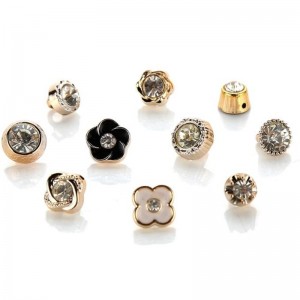 Nyeste salg udsøgte kreative avantgarde tøj knap mode bulk uv rhinestone knapper
