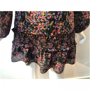 V-HALS FLORA PRINT KLÆR JLWD0014