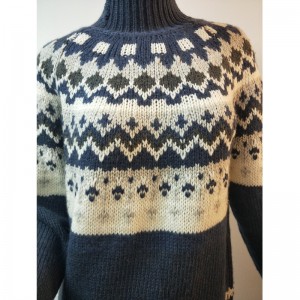 BLUE ABIGAIL FAIRISLE PATTERN JUMPER RLWS0014F