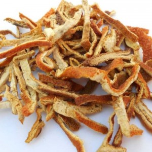 Tørret mandarin eller appelsinskal