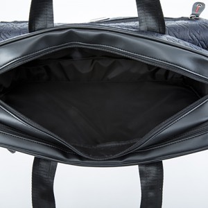 18SG-7031D Mænds PU-læder Messenger-taske, mandlig, forretning, bærbar computer, dokumentmappe lynlås, frontlomme, skulder, håndtaske, til, mand