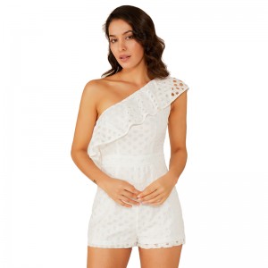 Oem brugerdefineret høj kvalitet kvinder kort sexet blonder Chiffon blomster jumpsuit