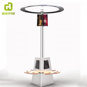 Smart solcelledrevet reklamebænk med LED-belysning USB-oplader til udendørs