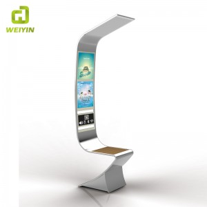 Udendørs LED-reklamebelysningskasse Solar Smart Rustfrit stål Produkter Bænk