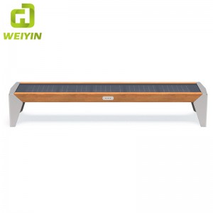 Smart solenergi Havemøbler Jernbænk med USB-opladning og WiFi-adgang