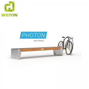 Smart solenergi Havemøbler Jernbænk med USB-opladning og WiFi-adgang