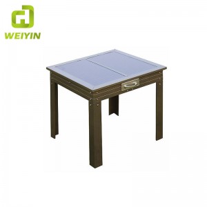 Smart solcelledrevet telefonopladning til jernbord til udendørs brug