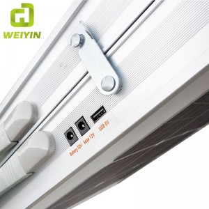 Udendørs bærbart sammenklappet solcellepladsbord til picnic