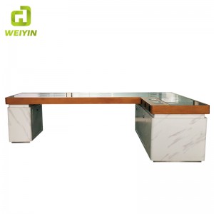 Moderne design Smart solenergi Telefonopladning Møbler Rygfri metalbænk til udendørs