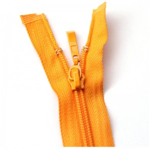 Bomuldsfrakke åben ende 70 cm 5 # nylon lynlås 5