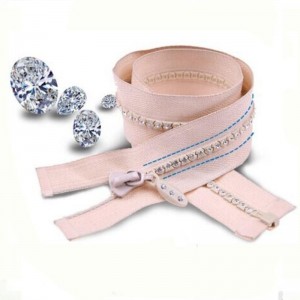 Rhinsten lynlås i høj kvalitet til jakke 8