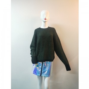GREEN \u0026 BLACK DAMES CREW SWEATER RLWS0087F