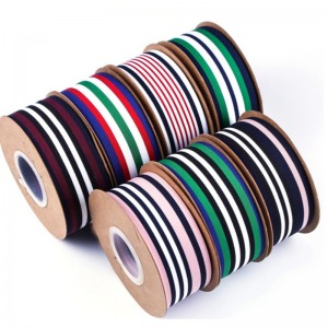 4 # brugerdefineret 40 mm varmeoverførselsudskrivning tricolor grosgrain stripe bånd til beklædning