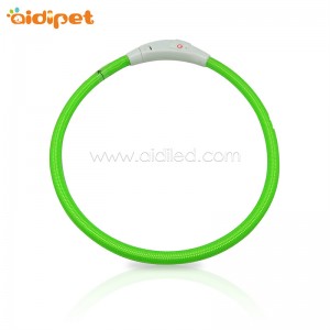 Nylon LED lyser hunde krave Tubular form kæde halskæde skære frit
