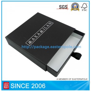 Sort stiv karton skuffe boks