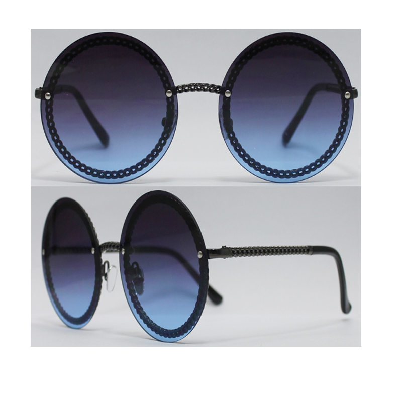 Unisex Metal Solbriller med Metal Frame, UV 400 Beskyttelseslinser, OEM Orders er velkomne