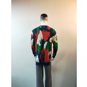 KONTRAST SIDE-SPLIT SWEATER RLMS0022F