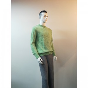 AVOCADO GREEN CREW HECK SWEATER RLMS0027F