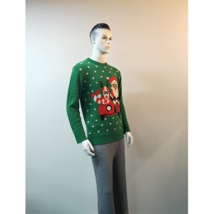 GRØNN CARTOON PRINT SWEATER RLMS0034F