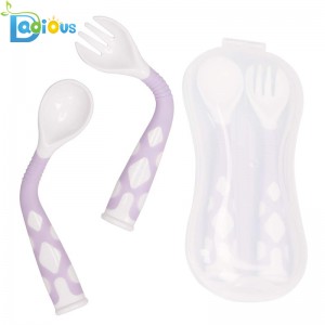 Afrundet og glat børnehave til redskaber Rejse Babygaffel Toddler-skeer og gafler