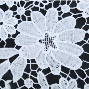 Ren blonder stof broderet polyester blonder stof, mælk silke, blonder.Polyester / Nylon blonder ， bomuld blonder