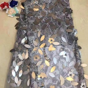 Billig paljette og beaded stof til Asien tøj brudekjole stof