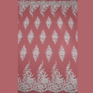 MF510CGB 135 CM Sequin Broderet Brudekjole Bryllup Dekorativ Sy Lace Applikation Trim Craft Til beklædningsgenstande