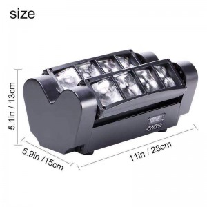 professionel fremstilling 8 * 10w 8 øjne edderkop lys led dj-lys