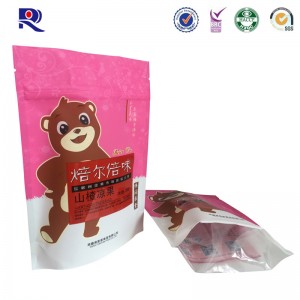 lamineret plastik lynlåsepose med lynlås til snackfødevarer
