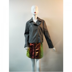 SVART PU BIKERJakke RLWPJ0014N