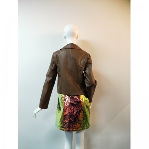 BROWN PU BIKERJakke RLWPJ0016N