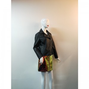 SVART PU BIKERJakke RLWPJ0022N