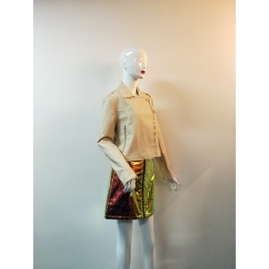 KHAKI LÆDER BIKERJakke RLWPJ0026N