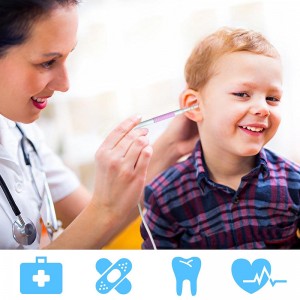 Wifi Otoscope 3 in 1 Ear Wax Remover Tool 720P vandtæt kamera med 6 justerbar LED kompatibel med Android og iOS