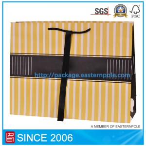 Luksus Lily Pink papirpose med båndlukning