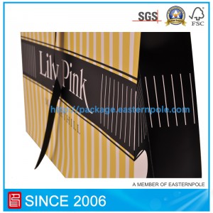 Luksus Lily Pink papirpose med båndlukning