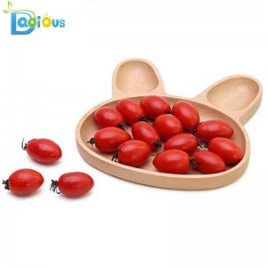 Babyfødningsredskaber Babyretninger Bambusplade Børnefordelt Bambus Babyplade