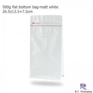 Quad seal flat bottom taske med lommelynlås til foder til selskabsdyr eller andre fødevarer