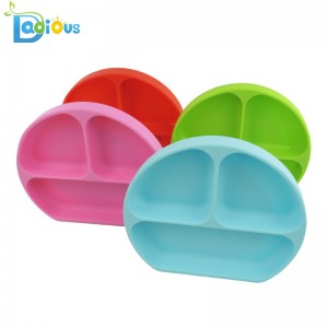 Hot Product skridsikker Silicon Småbarnsplade Stærk sugning Babyplade Ikke-giftig silikone-sugeplade