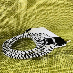 Vilde Zebra Læder Telefon Data Cable